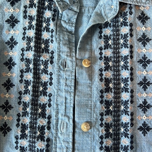 Abercrombie & Fitch Vintage Embroidered Jean Cardigan - Picture 2 of 7